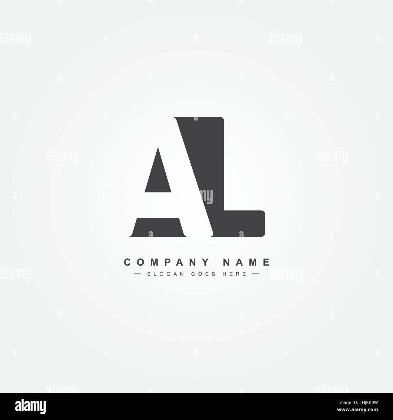 Lettre initiale LOGO AL - logo minimal d'entreprise pour les lettres a et L - modèle de logo vectoriel de monogramme pour les initiales de nom d'entreprise Illustration de Vecteur