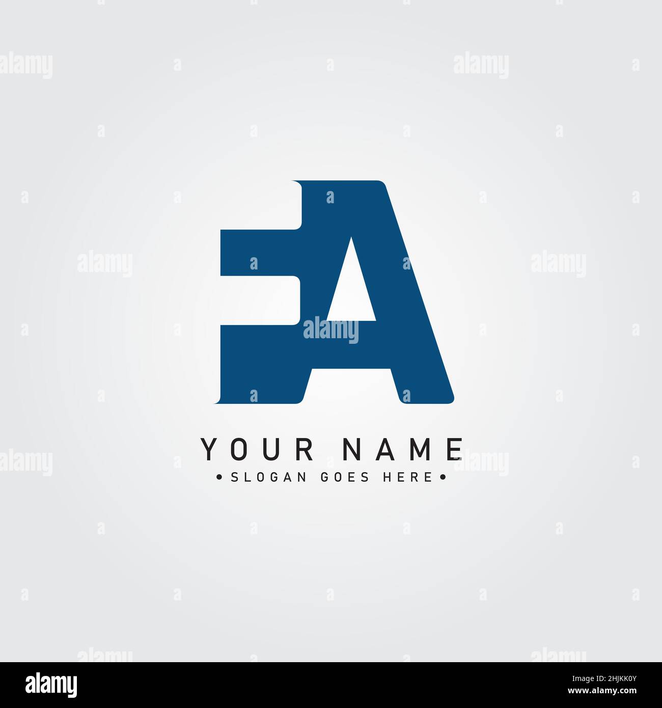 Lettre initiale logo FA - simple logo d'entreprise pour Alphabet F et A - modèle de logo vectoriel de monogramme pour initiales de nom d'entreprise Illustration de Vecteur