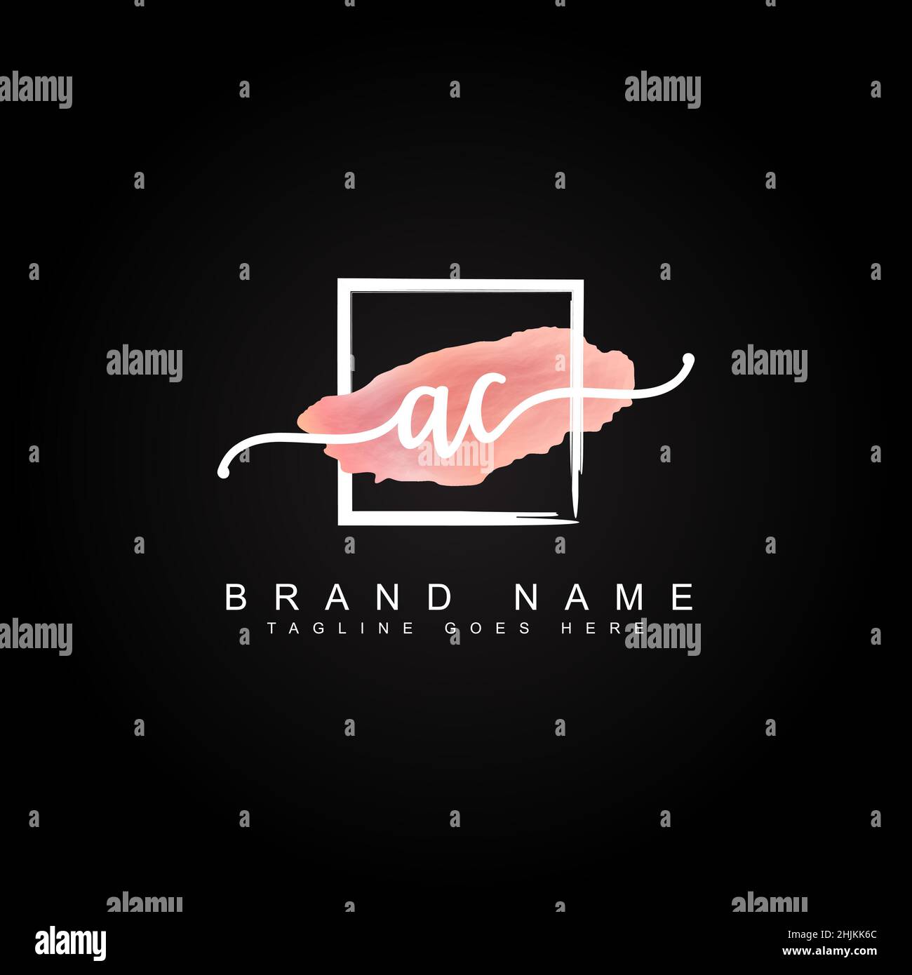 Logo initial lettre AC - logo Signature dessiné à la main - logo minimal Vector pour les initiales en mode d'écriture manuscrite Illustration de Vecteur