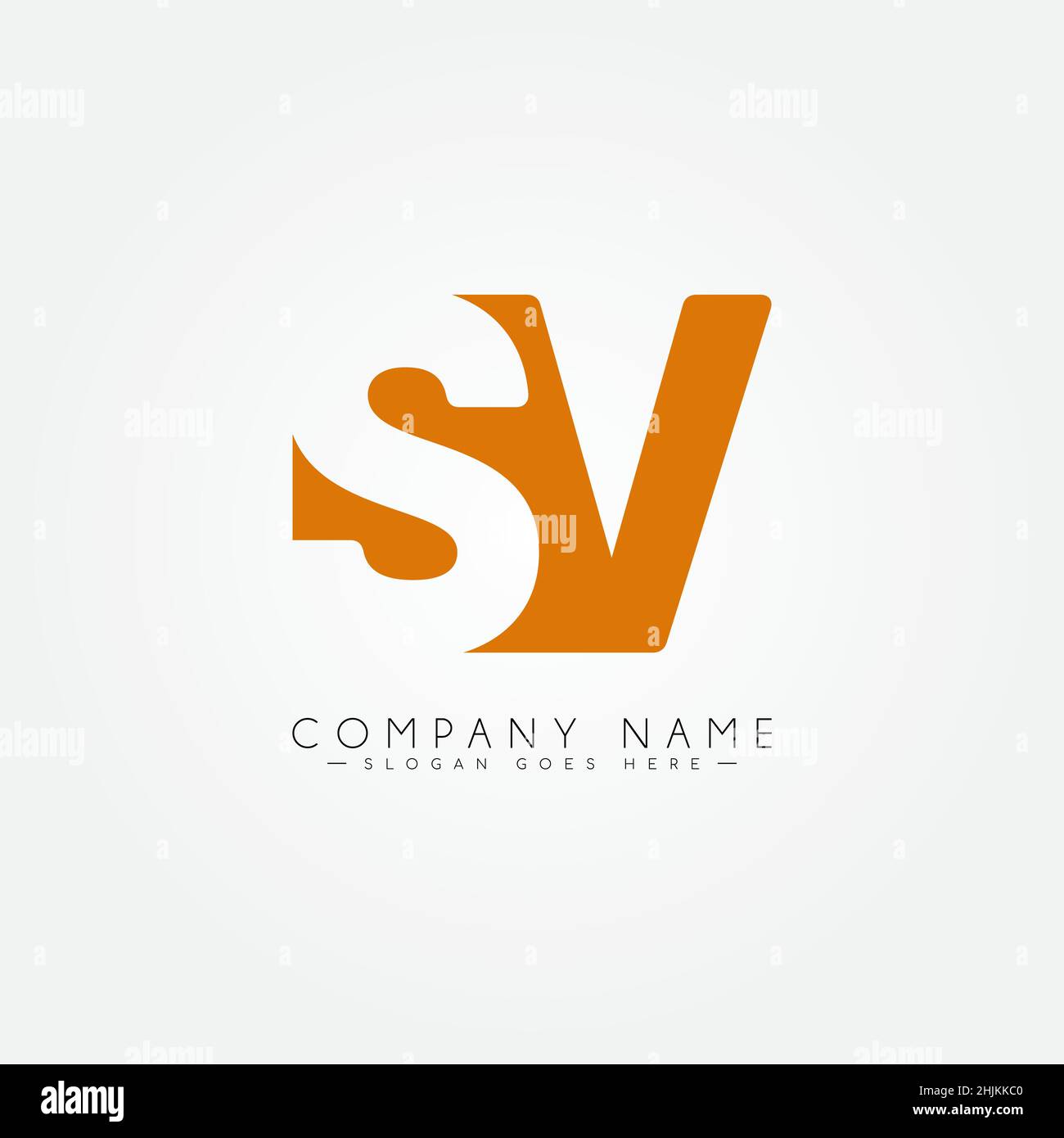 Lettre initiale logo SV - logo d'entreprise minimal pour Alphabet S et V - modèle de logo vectoriel de monogramme pour initiales de nom d'entreprise Illustration de Vecteur