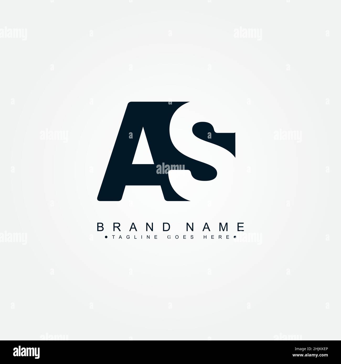 Lettre initiale EN TANT que logo - simple logo d'entreprise pour les lettres a et S - modèle de logo vectoriel de monogramme pour les initiales de nom d'entreprise Illustration de Vecteur