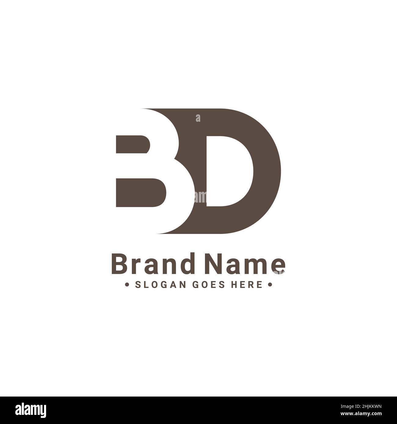 Logo minimal d'entreprise pour Alphabet BD - lettre initiale B et D logo - Monogram Vector logo Template pour les initiales de nom d'entreprise Illustration de Vecteur