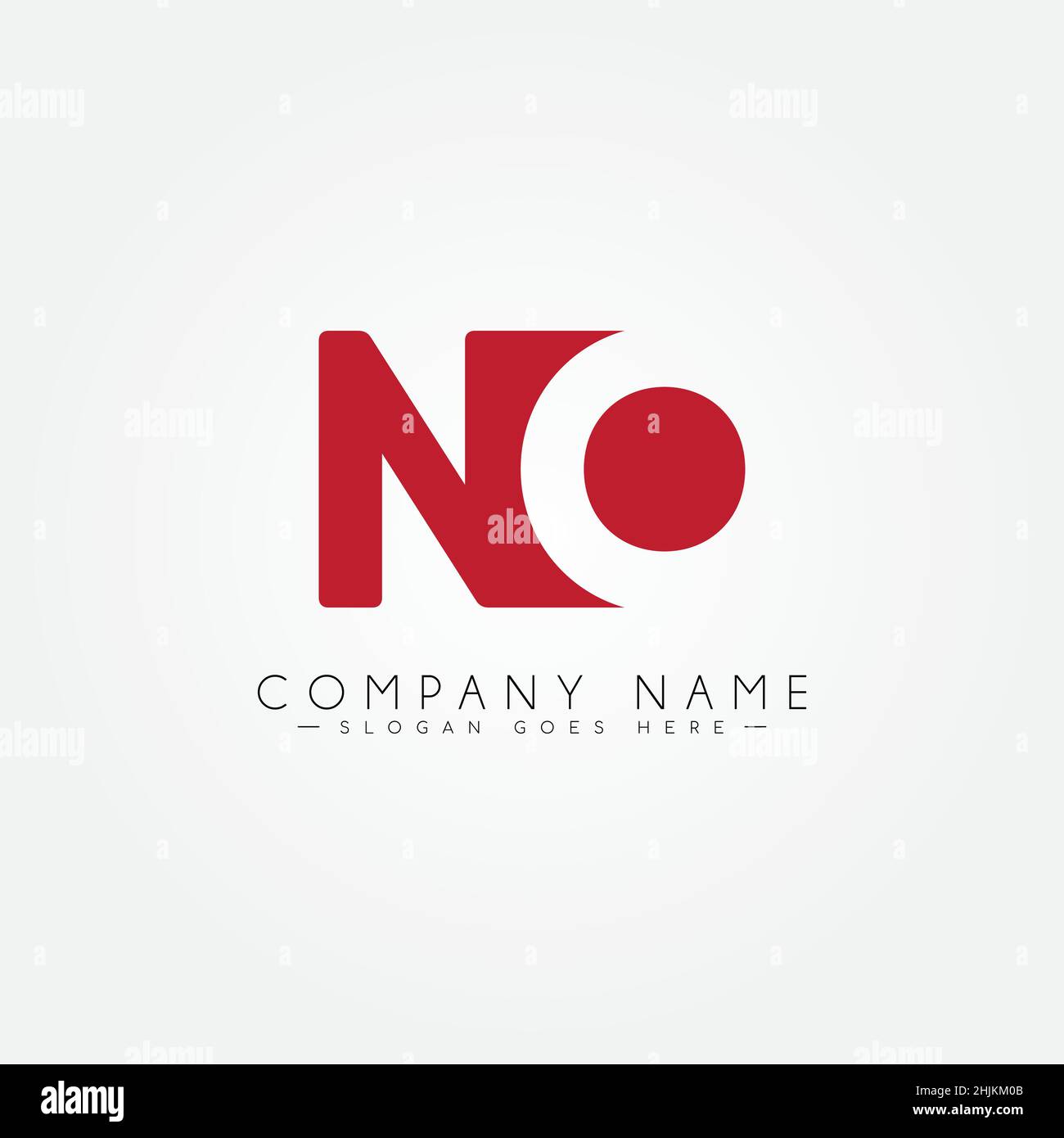 Lettre initiale SANS logo - logo d'entreprise minimal pour Alphabet N et O - modèle de logo vectoriel de monogramme pour initiales de nom d'entreprise Illustration de Vecteur