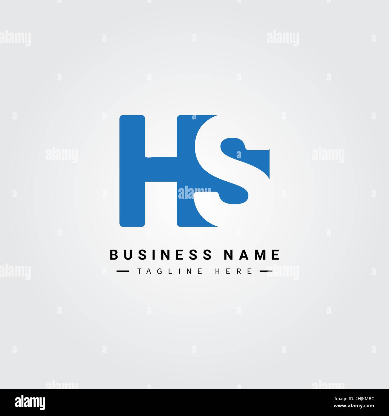 Lettre initiale logo HS - logo commercial simple pour Alphabet H et S - modèle de logo vectoriel de monogramme pour initiales de nom commercial Illustration de Vecteur