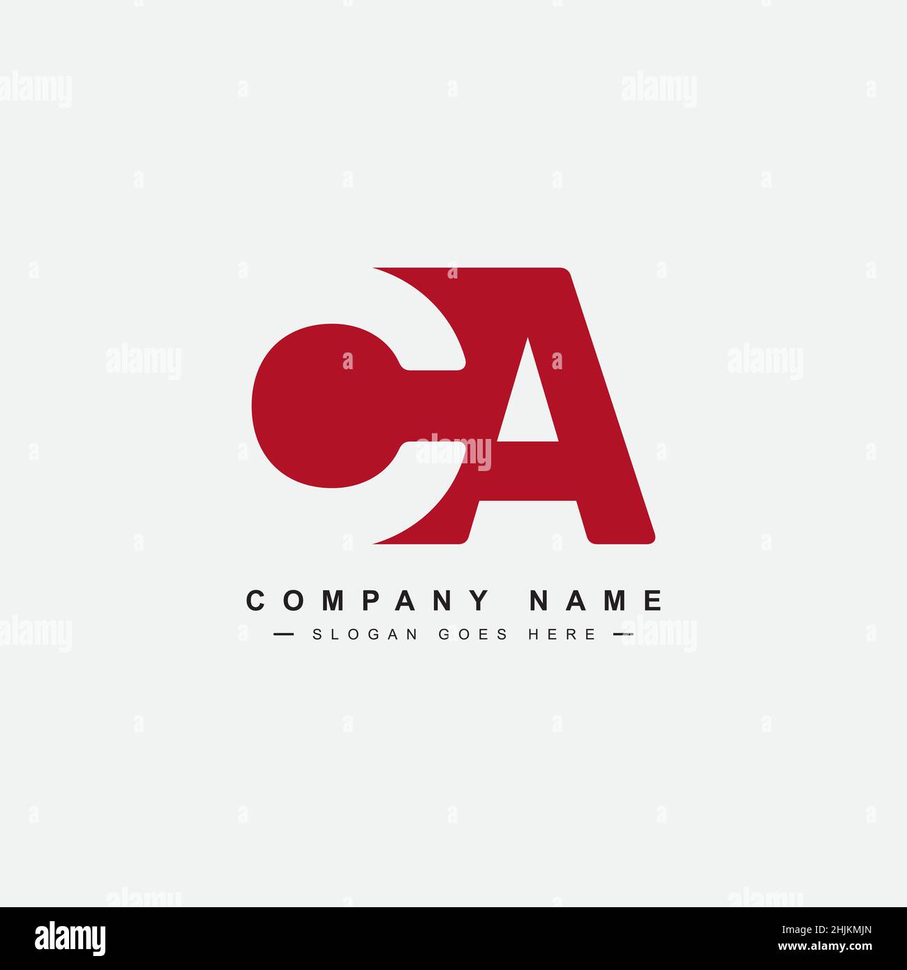 Lettre initiale logo CA - logo minimal d'entreprise pour les lettres C et A - modèle de logo vectoriel de monogramme pour les initiales de nom d'entreprise Illustration de Vecteur