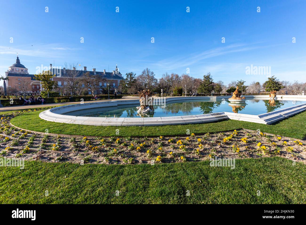 Real Sitio, Jardín del Parterre, fuente de Ceres Aranjuez, Madrid, Espagne Banque D'Images