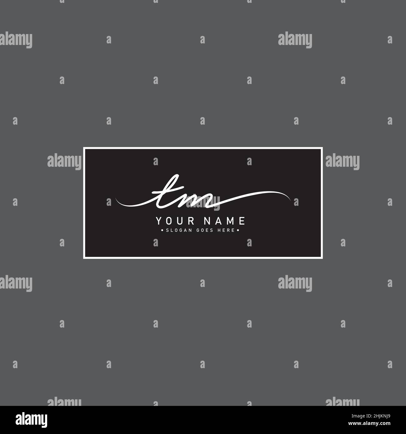 Logo initial Letter TM - logo Signature dessiné à la main - logo minimal Vector pour les initiales en mode d'écriture manuscrite Illustration de Vecteur
