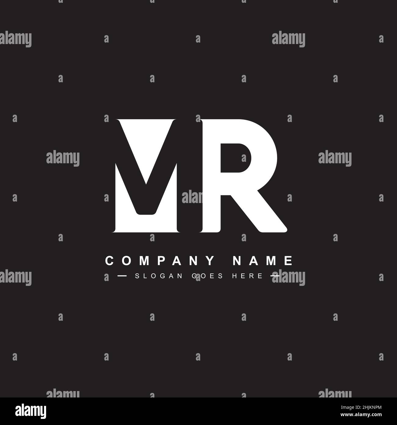 Lettre initiale logo MR - logo commercial simple pour Alphabet M et R ...