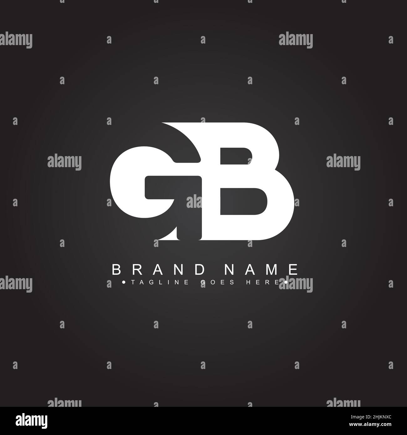 Lettre initiale logo GB - logo minimal d'entreprise pour Alphabet G et B - modèle de logo vectoriel de monogramme pour initiales de nom d'entreprise Illustration de Vecteur