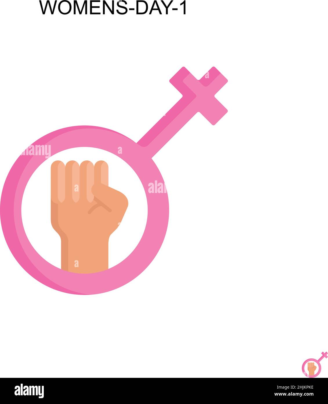 Femme-Day-1 icône vecteur simple.Modèle de conception de symbole d'illustration pour élément d'interface utilisateur Web mobile. Illustration de Vecteur