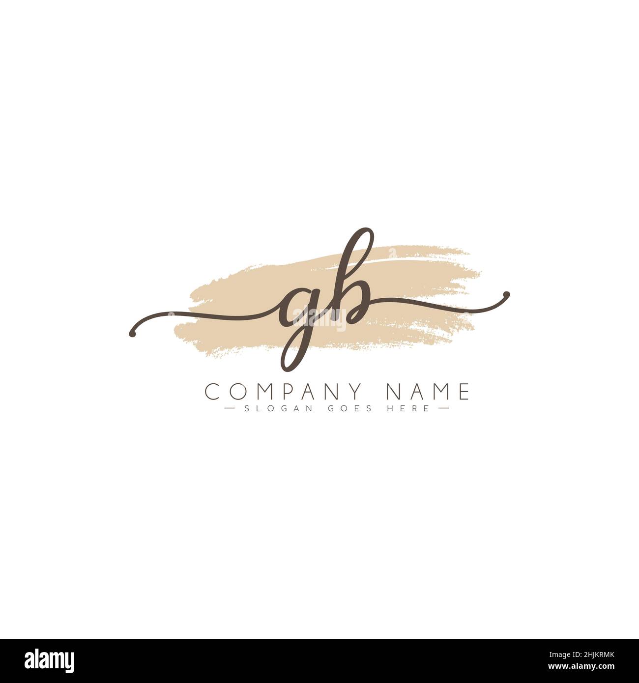 Logo initial Letter GP - logo de signature manuscrite - logo minimal Vector pour les initiales en mode d'écriture manuscrite Illustration de Vecteur