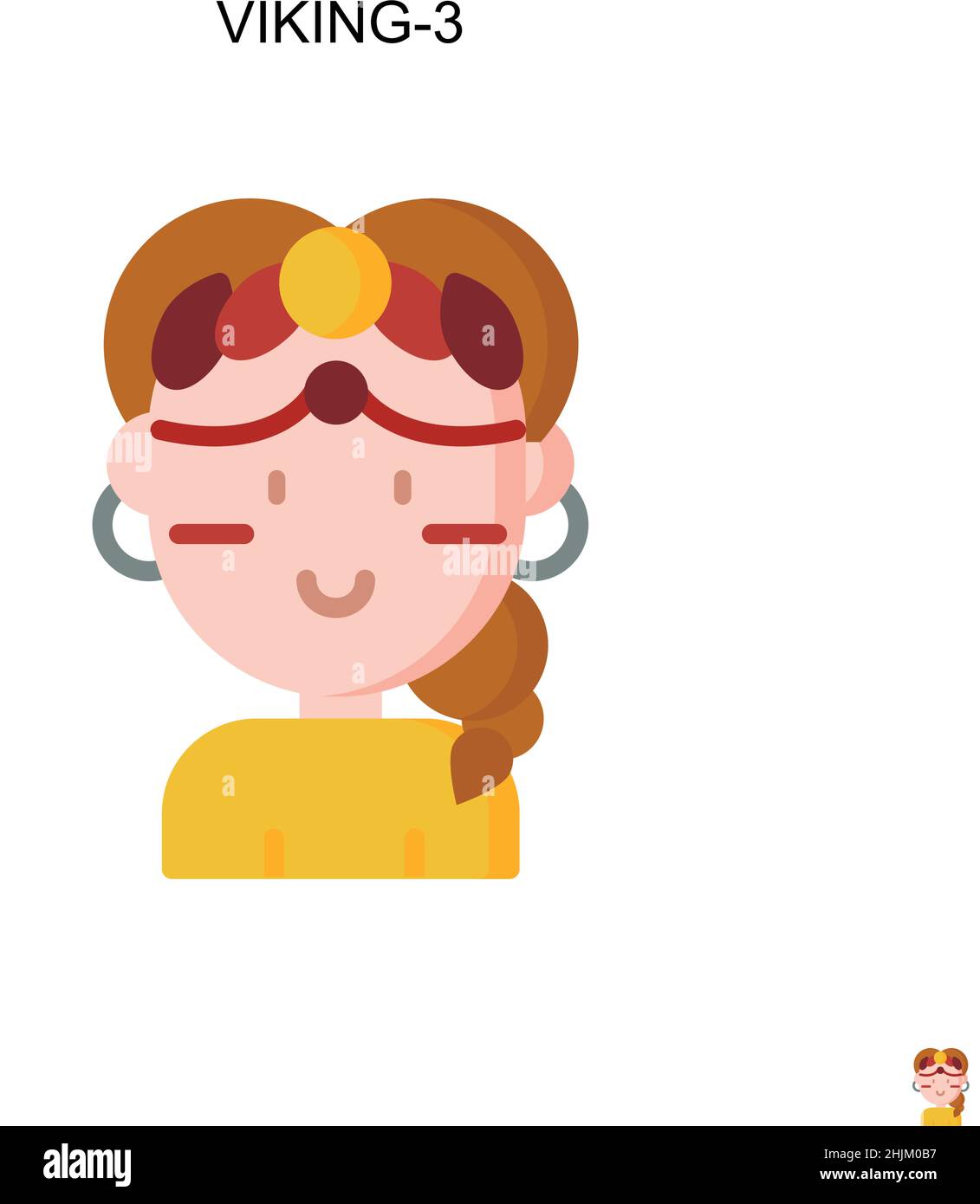Icône de vecteur simple Viking-3.Modèle de conception de symbole d'illustration pour élément d'interface utilisateur Web mobile. Illustration de Vecteur