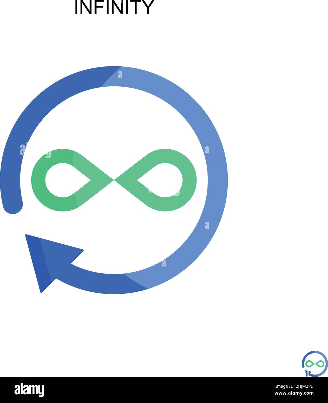 Icône de vecteur simple infini.Modèle de conception de symbole d'illustration pour élément d'interface utilisateur Web mobile. Illustration de Vecteur