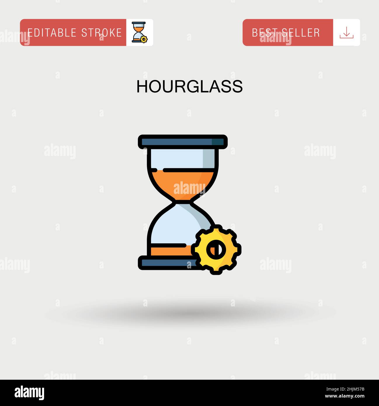 Icône de vecteur simple HourGlass. Illustration de Vecteur