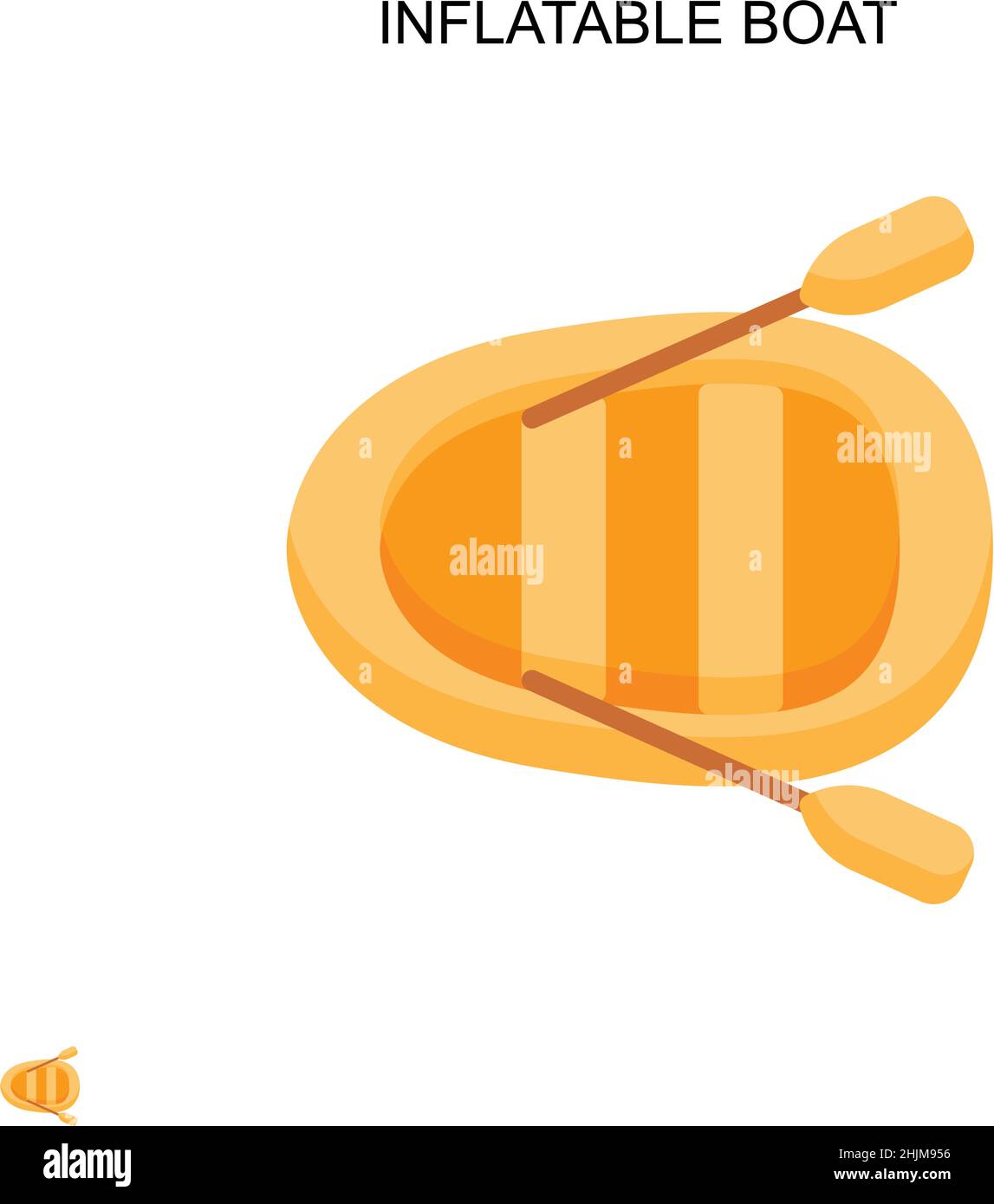 Bateau gonflable simple icône vecteur.Modèle de conception de symbole d'illustration pour élément d'interface utilisateur Web mobile. Illustration de Vecteur