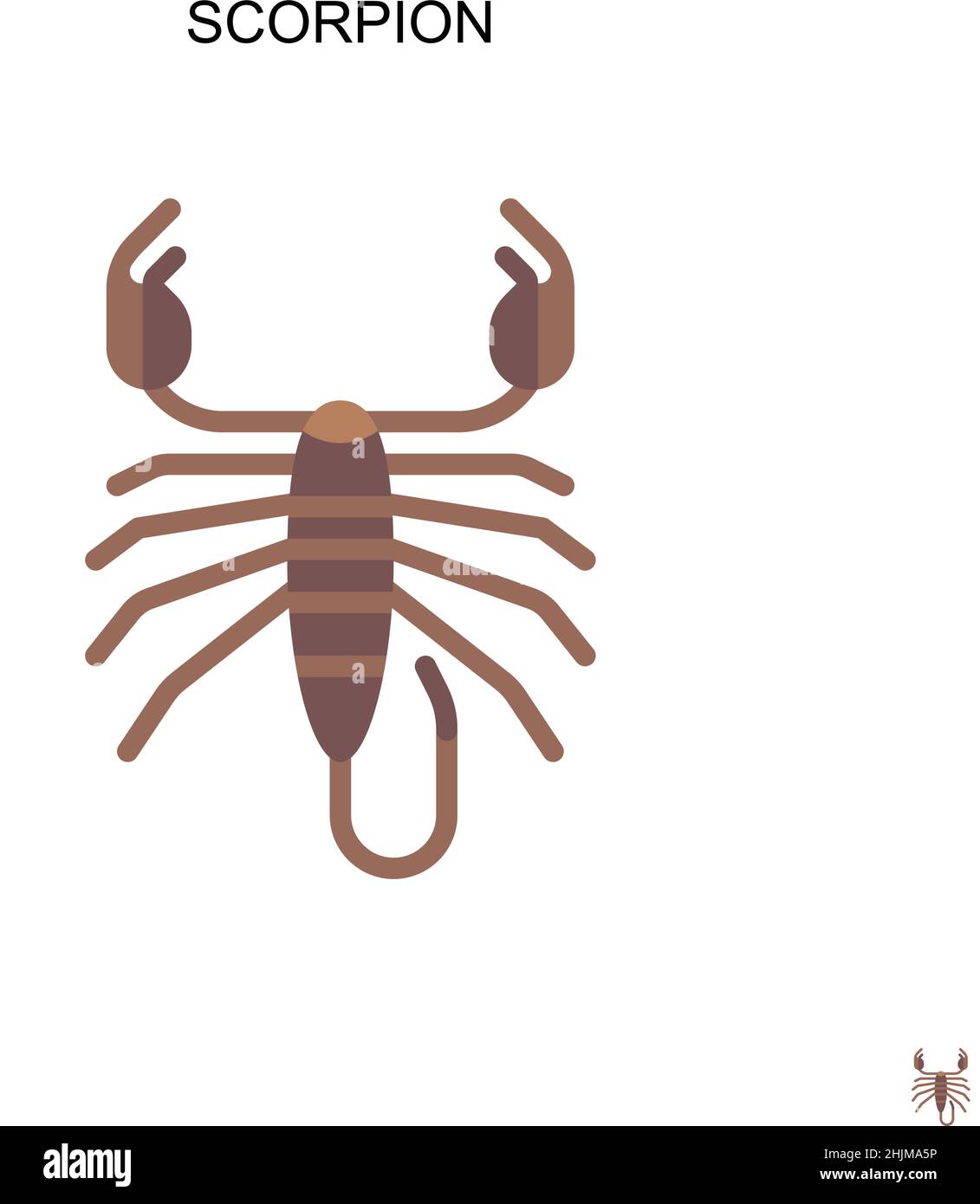 Icône de vecteur simple Scorpion.Modèle de conception de symbole d'illustration pour élément d'interface utilisateur Web mobile. Illustration de Vecteur