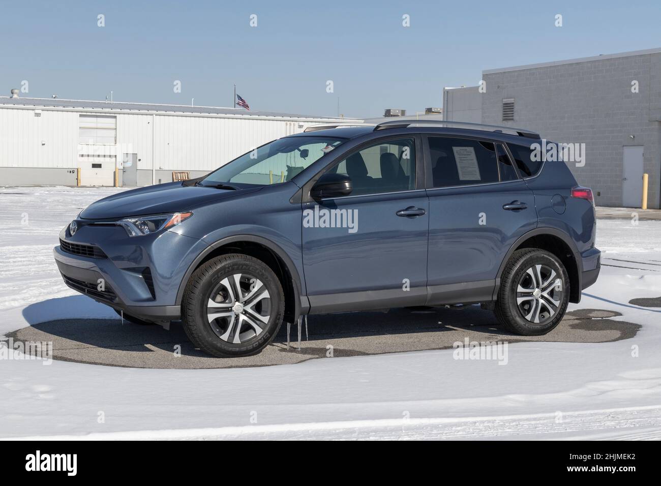 Kokomo Circa janvier 2022 Utilisé Toyota RAV4 exposition dans la