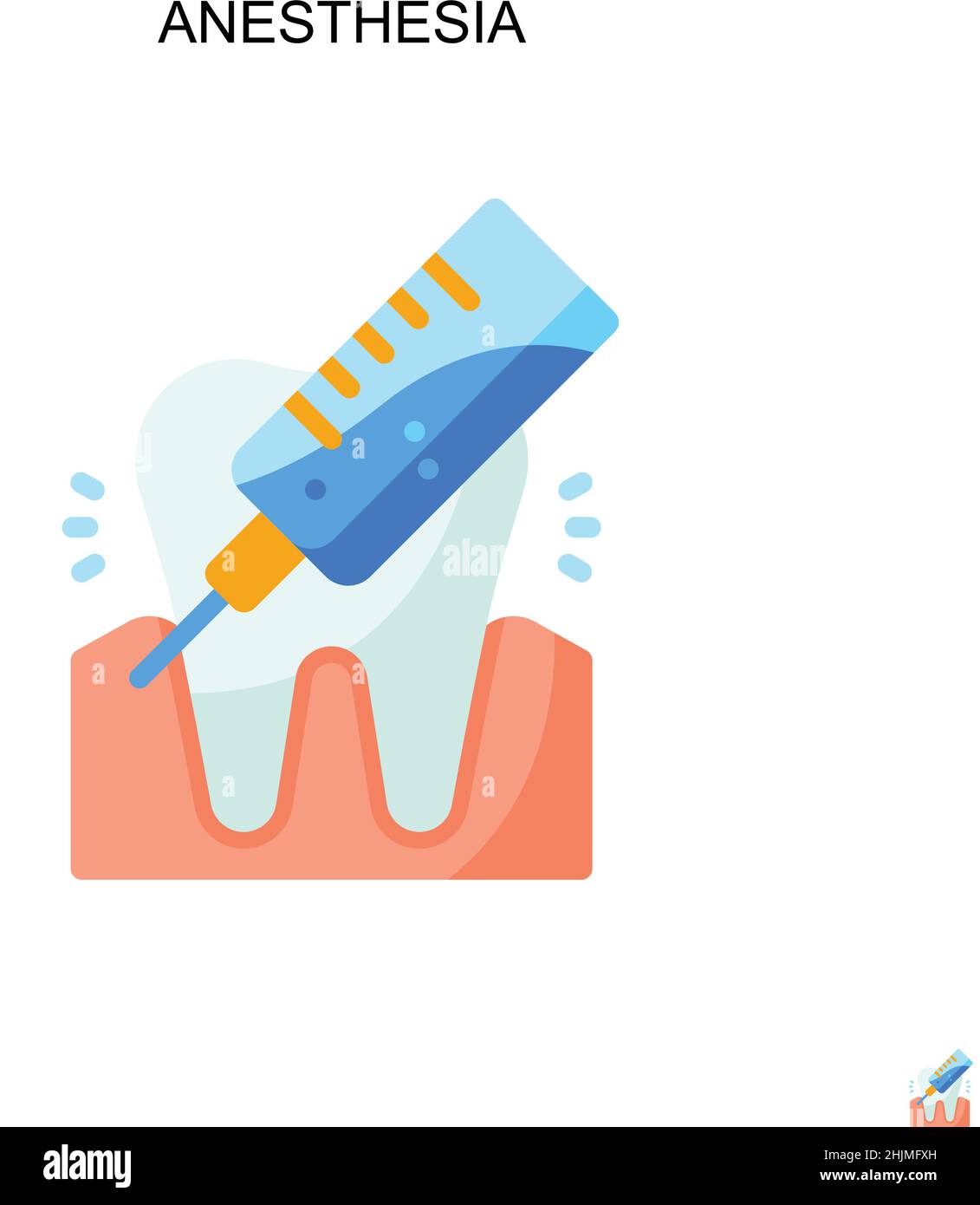 Icône de vecteur simple d'anesthésie.Modèle de conception de symbole d'illustration pour élément d'interface utilisateur Web mobile. Illustration de Vecteur