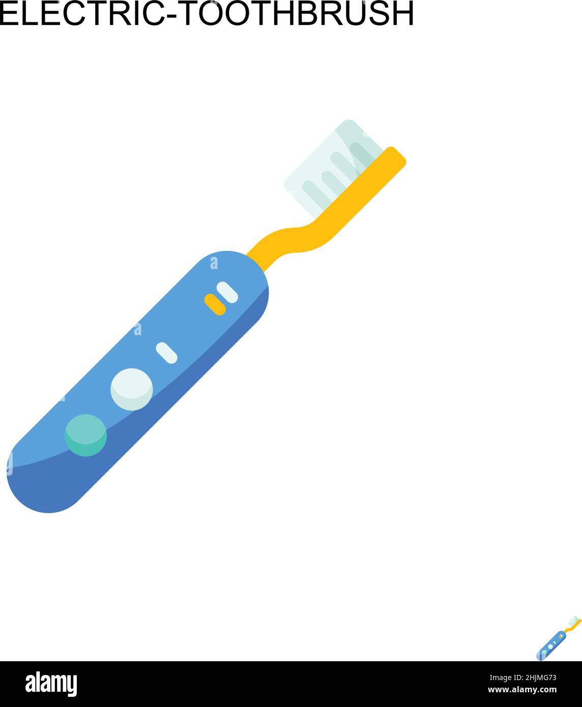 Brosse à dents électrique simple icône vectorielle.Modèle de conception de symbole d'illustration pour élément d'interface utilisateur Web mobile. Illustration de Vecteur