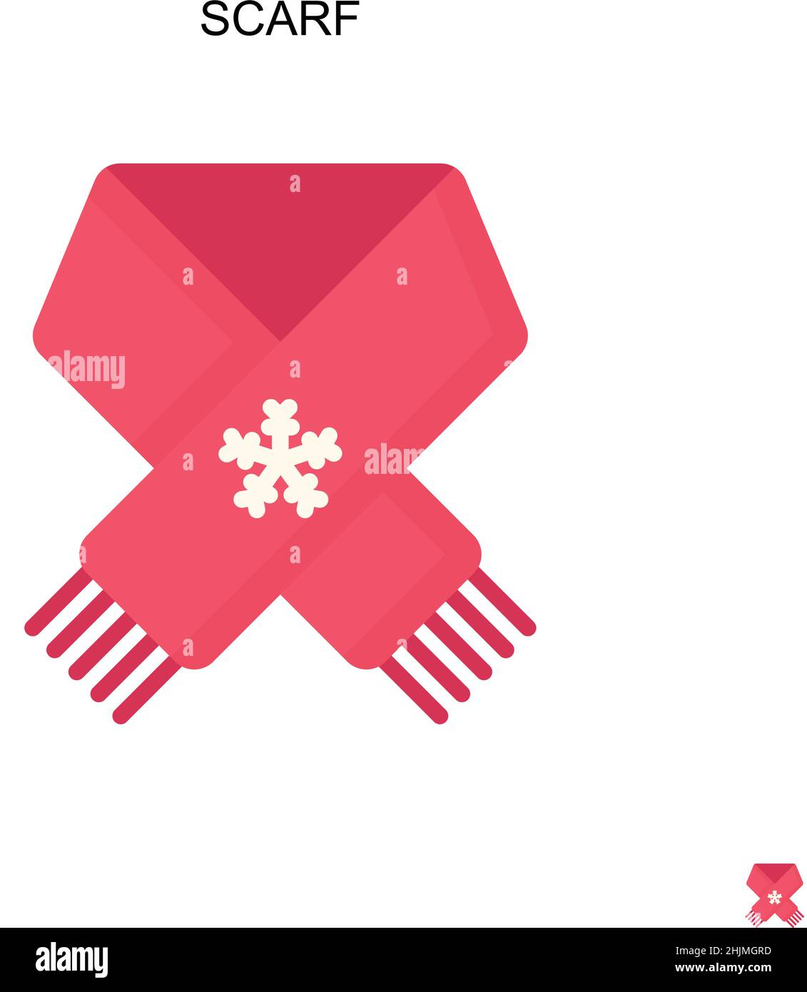 Icône vecteur simple de l'écharpe.Modèle de conception de symbole d'illustration pour élément d'interface utilisateur Web mobile. Illustration de Vecteur