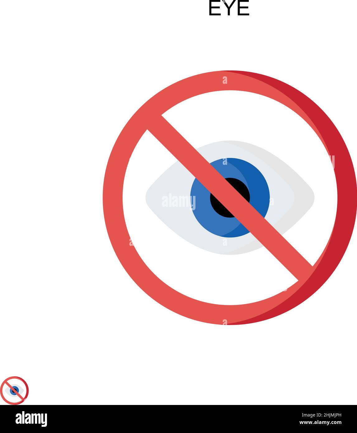 Icône de vecteur simple œil.Modèle de conception de symbole d'illustration pour élément d'interface utilisateur Web mobile. Illustration de Vecteur