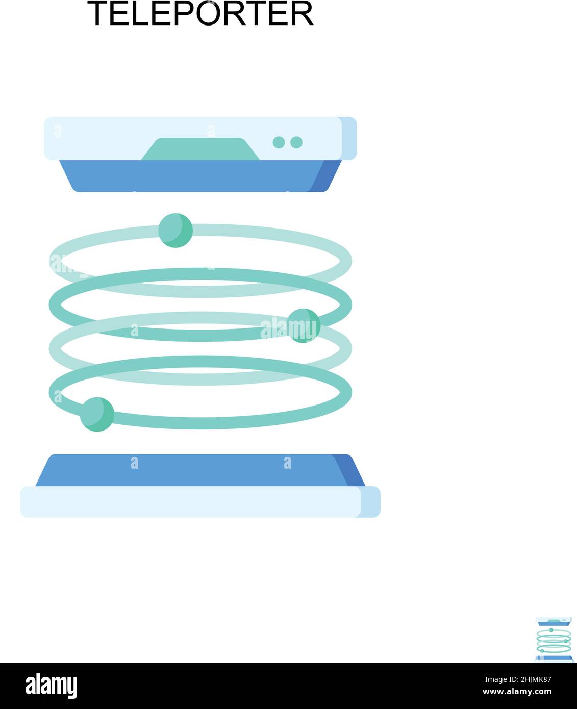 Icône de vecteur simple du téléporteur.Modèle de conception de symbole d'illustration pour élément d'interface utilisateur Web mobile. Illustration de Vecteur