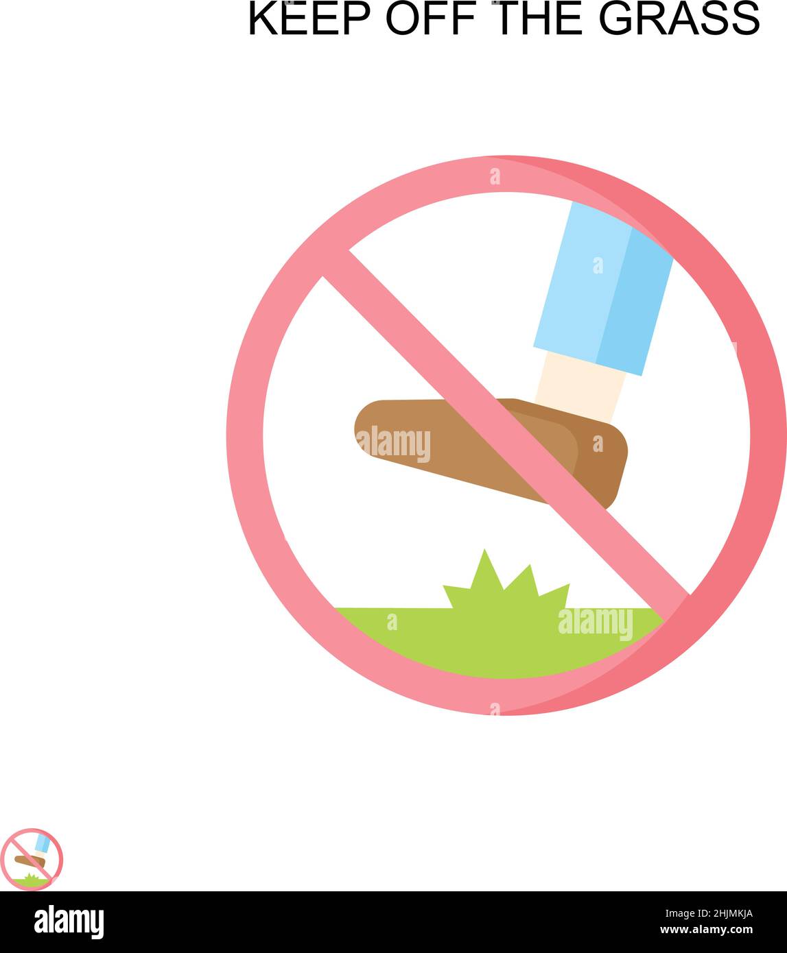 Ne pas utiliser l'icône de vecteur herbe simple.Modèle de conception de symbole d'illustration pour élément d'interface utilisateur Web mobile. Illustration de Vecteur
