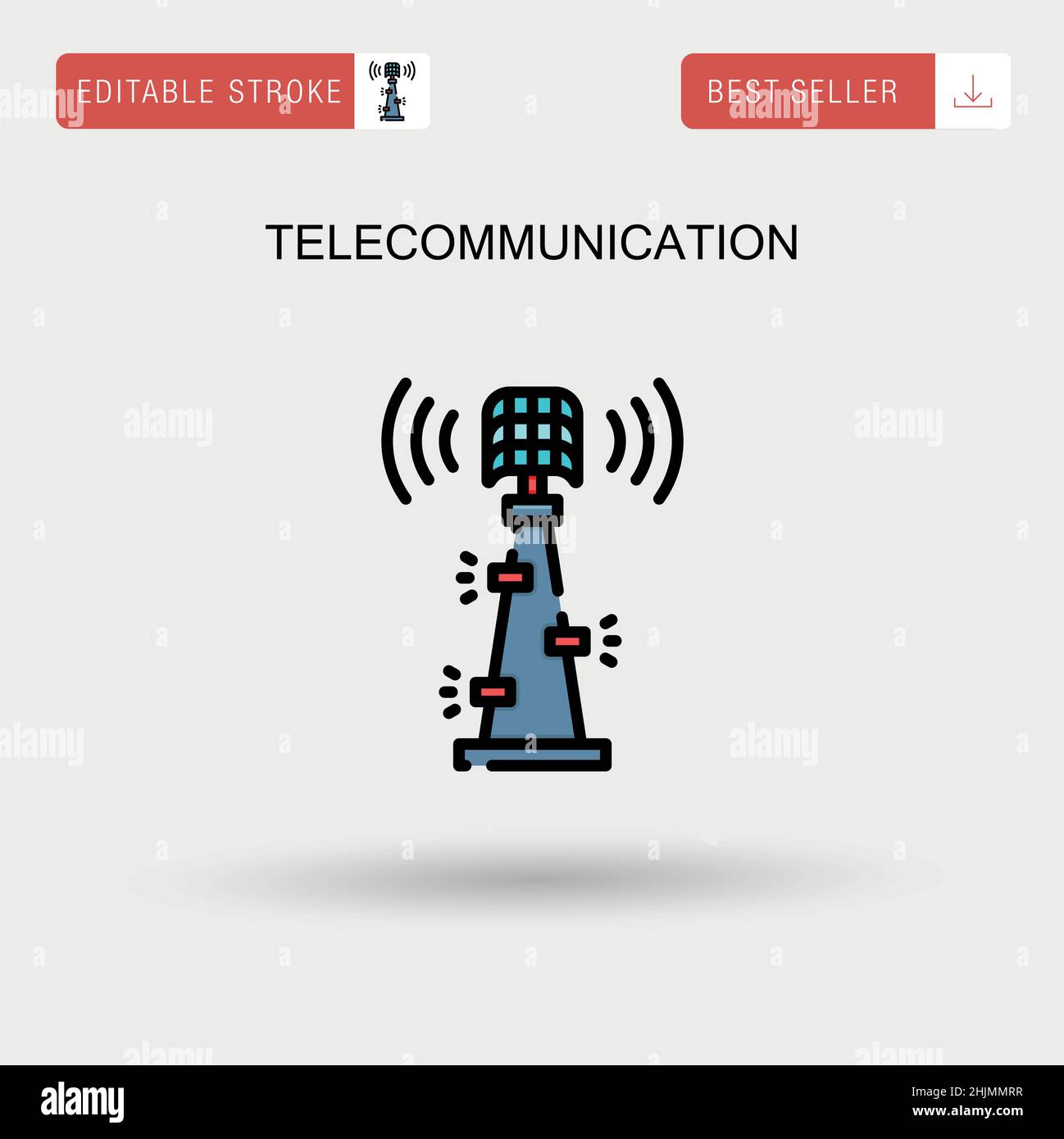 Icône de vecteur simple de télécommunication. Illustration de Vecteur