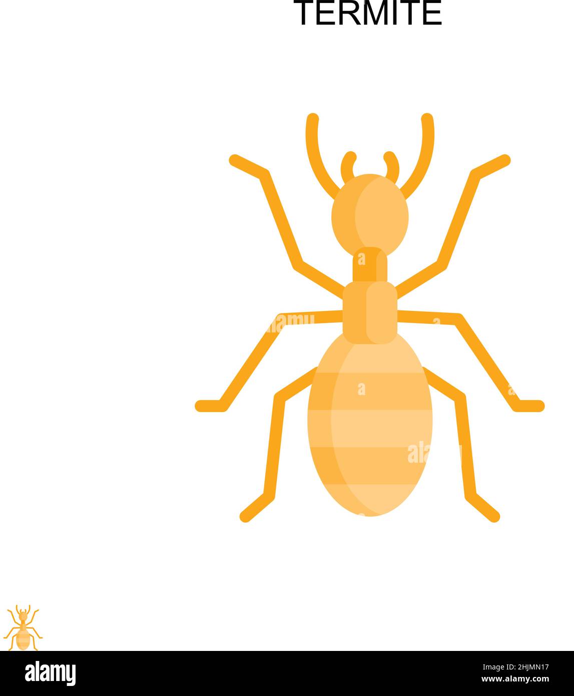 Icône de vecteur simple termite.Modèle de conception de symbole d'illustration pour élément d'interface utilisateur Web mobile. Illustration de Vecteur