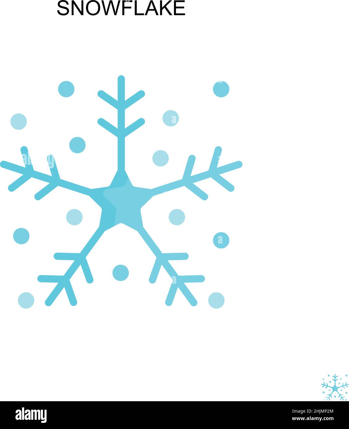 Icône de vecteur simple flocon de neige.Modèle de conception de symbole d'illustration pour élément d'interface utilisateur Web mobile. Illustration de Vecteur