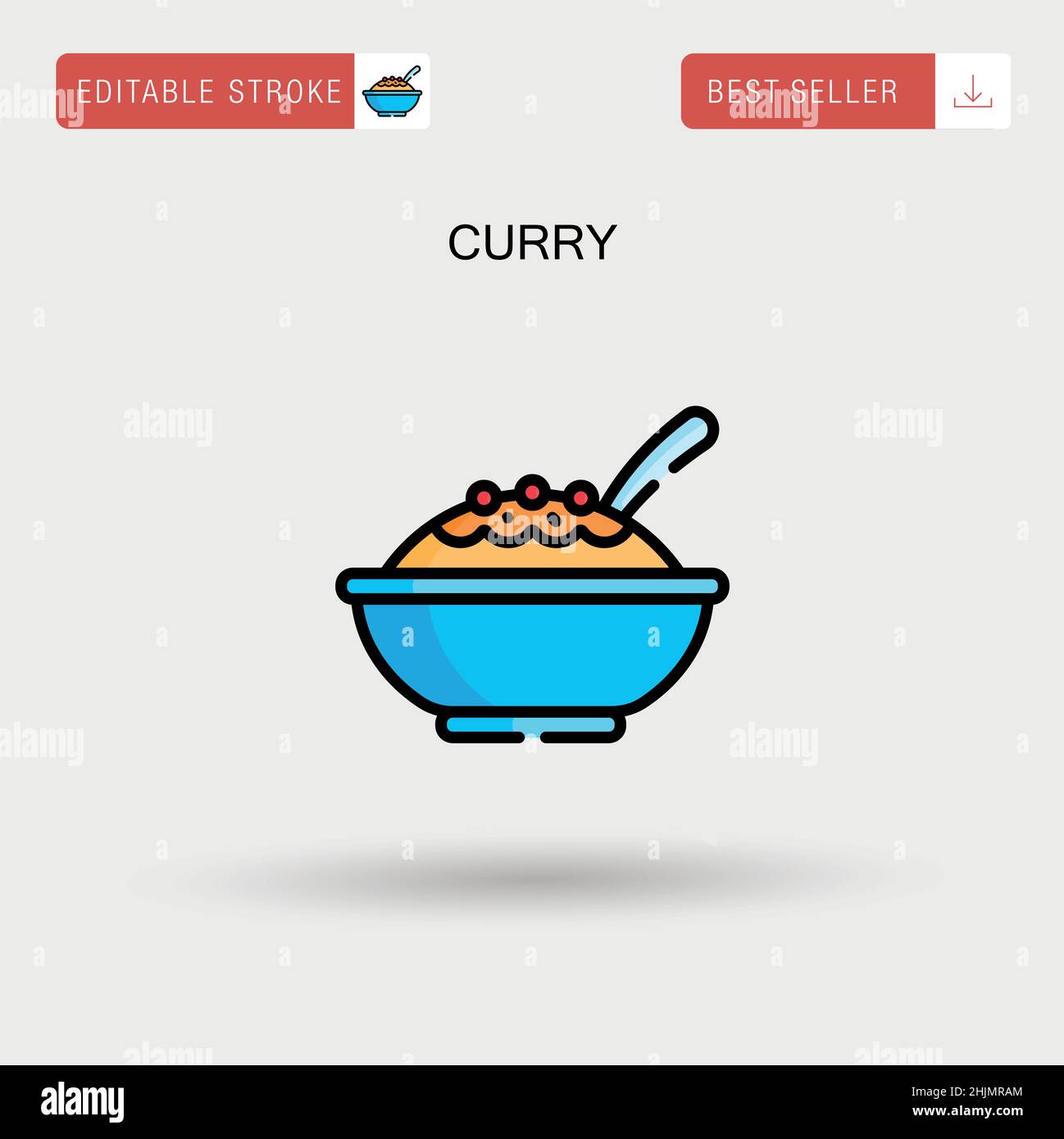 Feuille de curry Banque d'images vectorielles - Alamy
