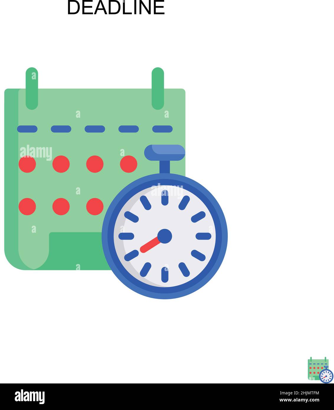 Icône de vecteur simple d'échéance.Modèle de conception de symbole d'illustration pour élément d'interface utilisateur Web mobile. Illustration de Vecteur