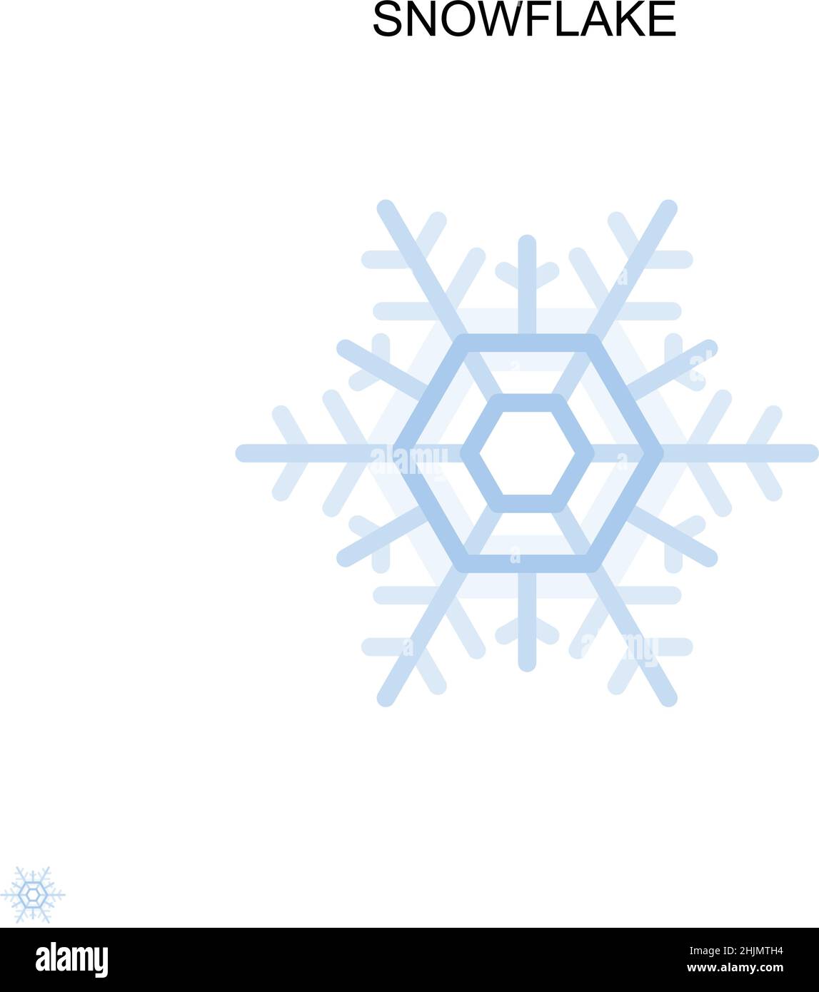 Icône de vecteur simple flocon de neige.Modèle de conception de symbole d'illustration pour élément d'interface utilisateur Web mobile. Illustration de Vecteur