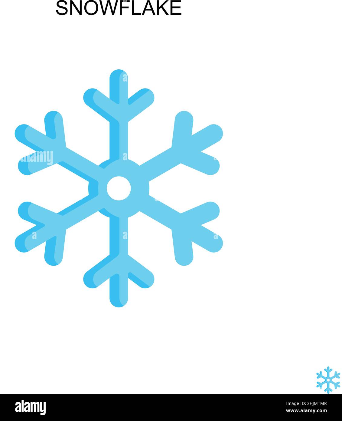 Icône de vecteur simple flocon de neige.Modèle de conception de symbole d'illustration pour élément d'interface utilisateur Web mobile. Illustration de Vecteur