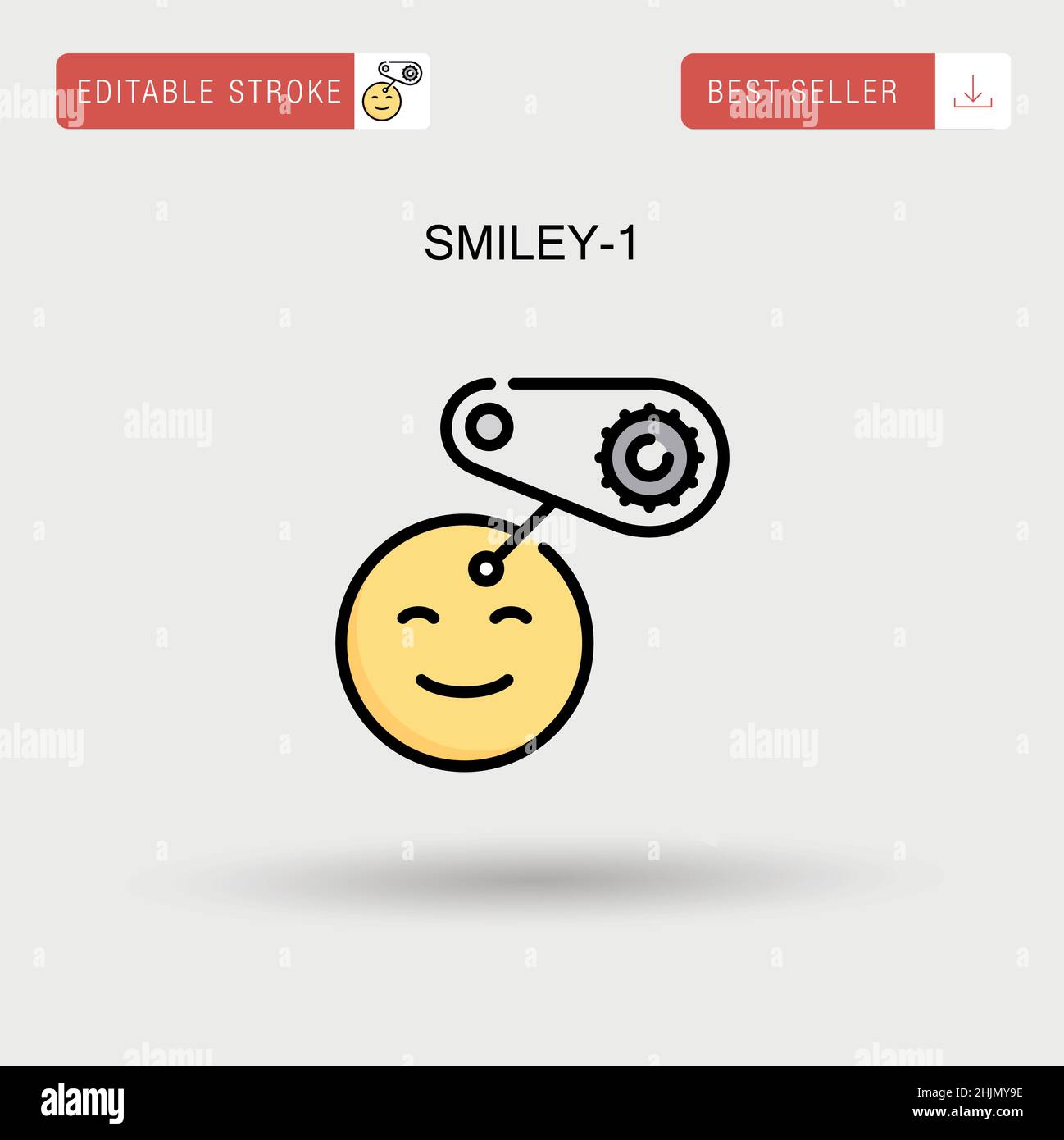 Smiley-1 icône de vecteur simple. Illustration de Vecteur