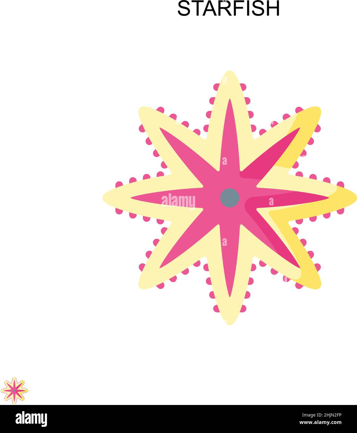 Icône de vecteur simple Starfish.Modèle de conception de symbole d'illustration pour élément d'interface utilisateur Web mobile. Illustration de Vecteur