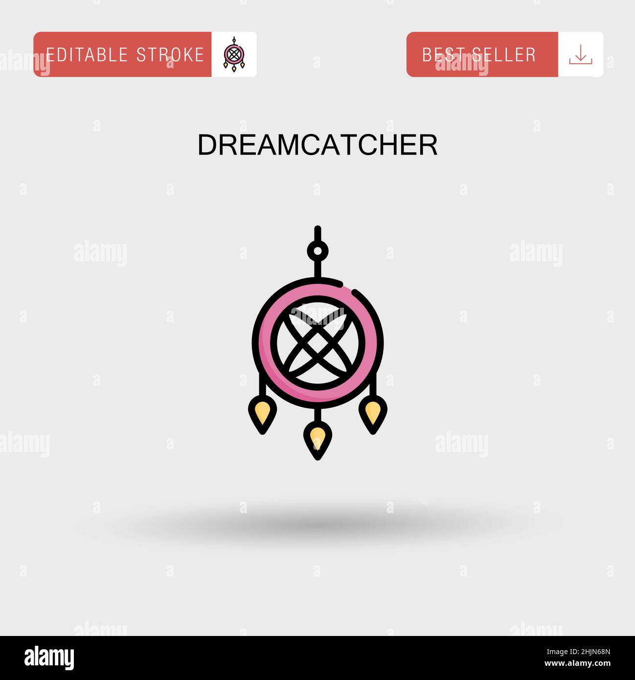 Icône de vecteur simple Dreamcatcher. Illustration de Vecteur