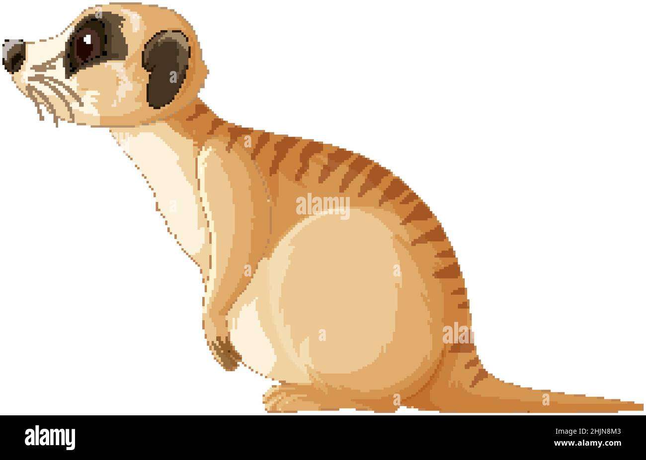 Côté de l'animal de meerkat dans une illustration de style dessin animé Illustration de Vecteur