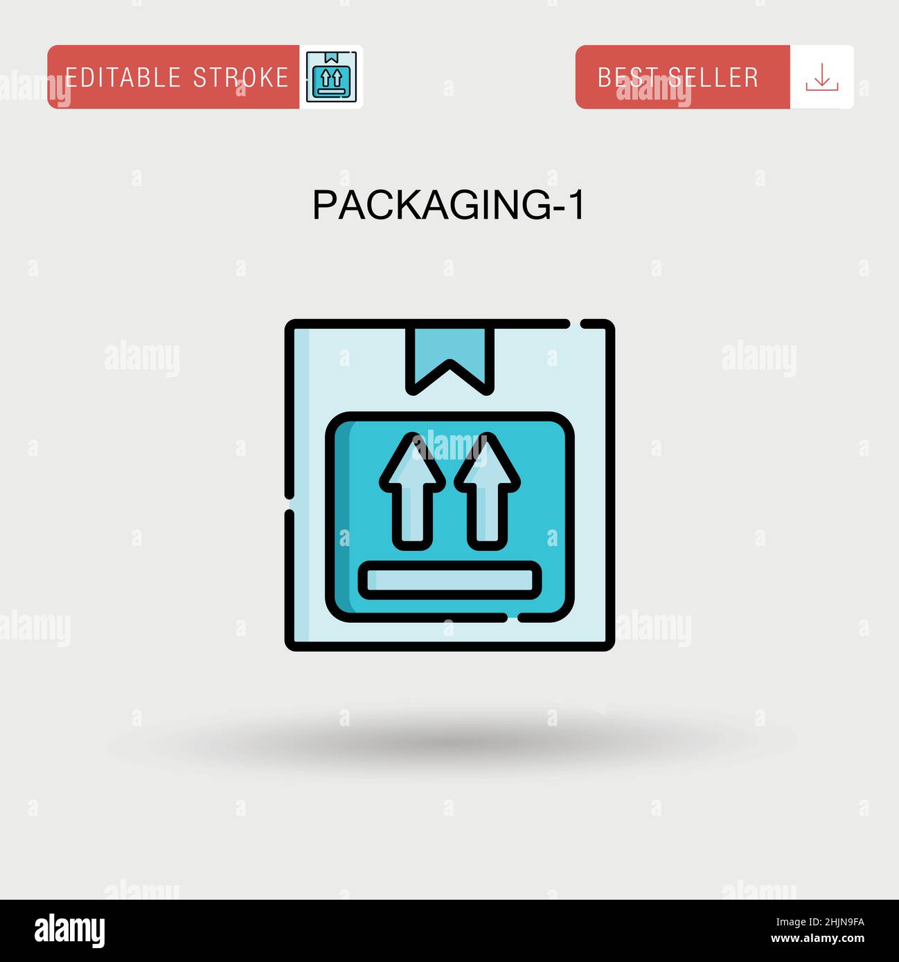 Packaging-1 icône de vecteur simple. Illustration de Vecteur