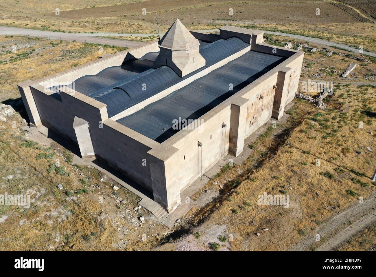 Alayhan Caravanserai l'époque anatolienne de Seljuk a été construite au 13th siècle.Alayhan est l'un des premiers caravansérail construits en Anatolie.Aksaray. Banque D'Images