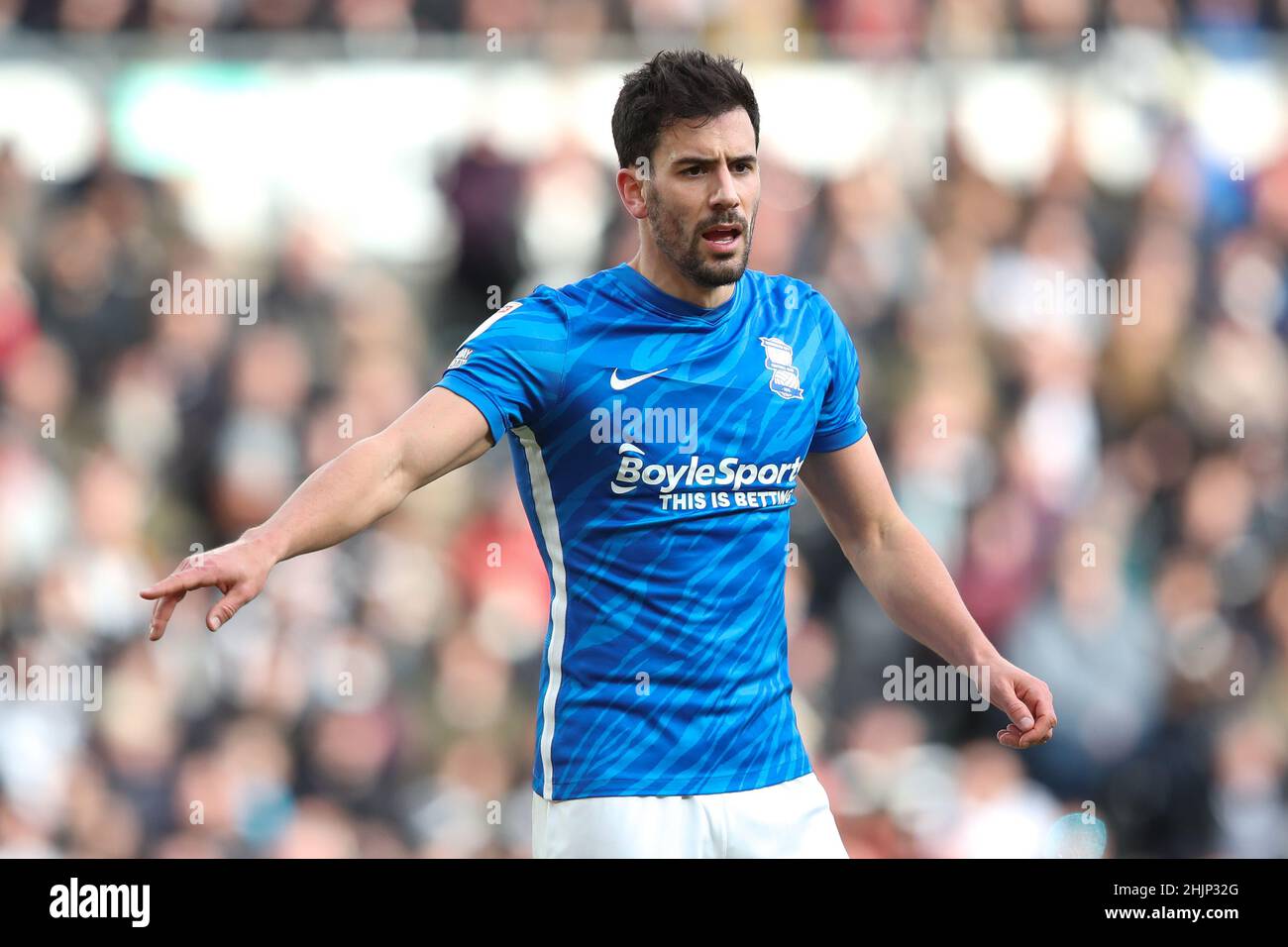 Derby, Royaume-Uni.30th janvier 2022.Maxime Colin de Birmingham City pendant le match de championnat du Sky Bet au Pride Park Stadium, Derby.Crédit photo devrait lire: Isaac Parkin/Sportimage crédit: Sportimage/Alay Live News Banque D'Images