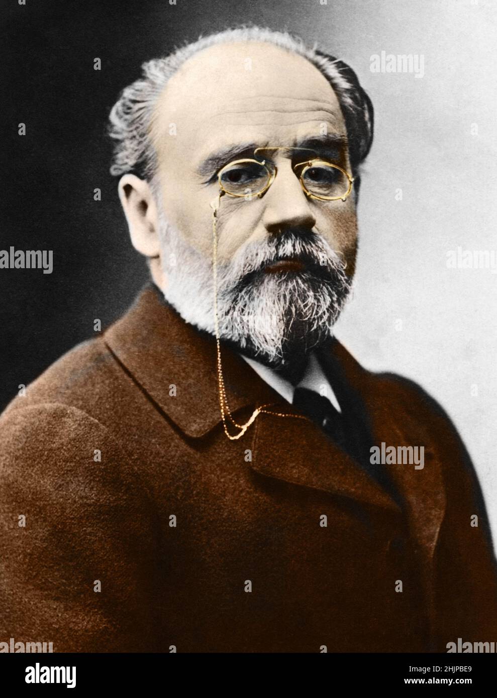Portrait de l'ecrivain francais Emile Zola (1840-1902) Photographie 1900 Environ Collection privee Banque D'Images