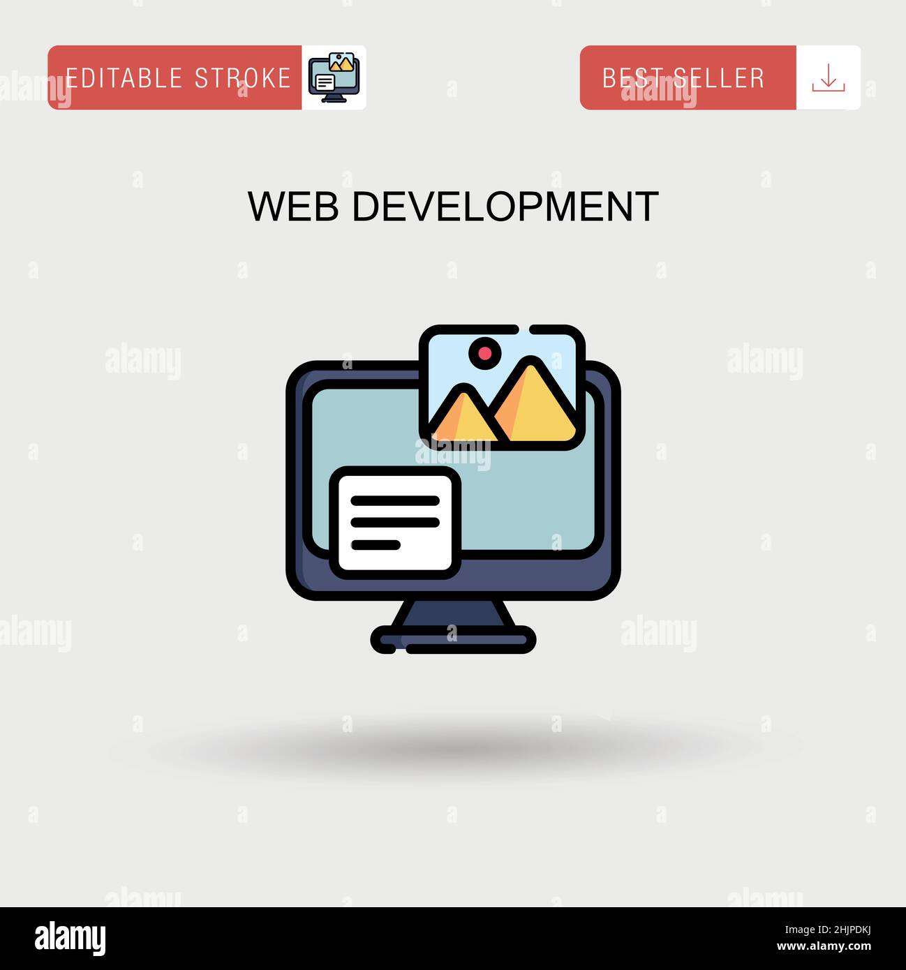 Icône de vecteur simple de développement Web. Illustration de Vecteur