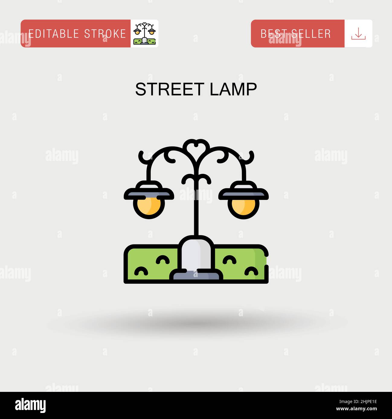 Icône de vecteur simple de lampe de rue. Illustration de Vecteur