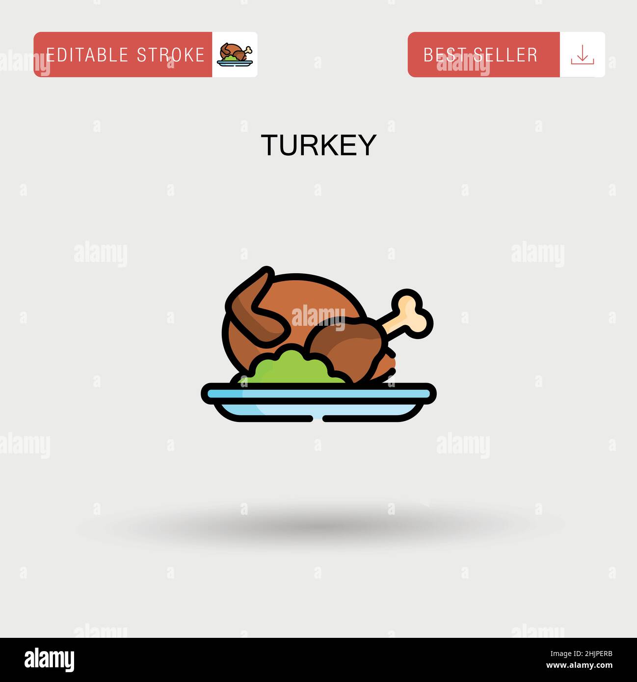 Turquie simple vecteur icône. Illustration de Vecteur