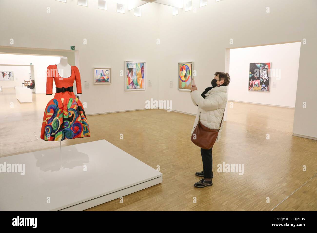 YVES SAINT LAURENT AU CENTRE POMPIDOU, PARIS Banque D'Images