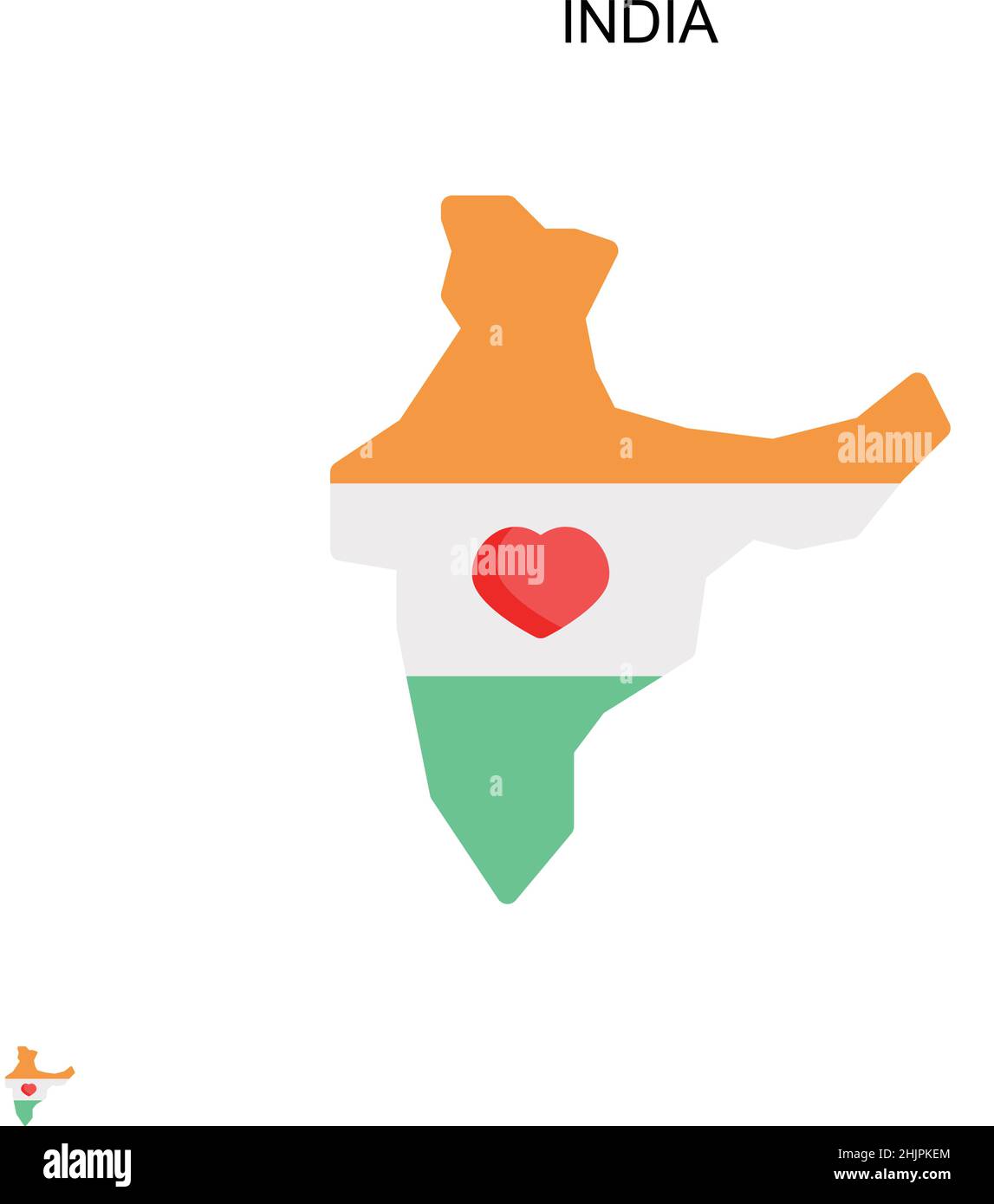 Icône de vecteur simple Inde.Modèle de conception de symbole d'illustration pour élément d'interface utilisateur Web mobile. Illustration de Vecteur