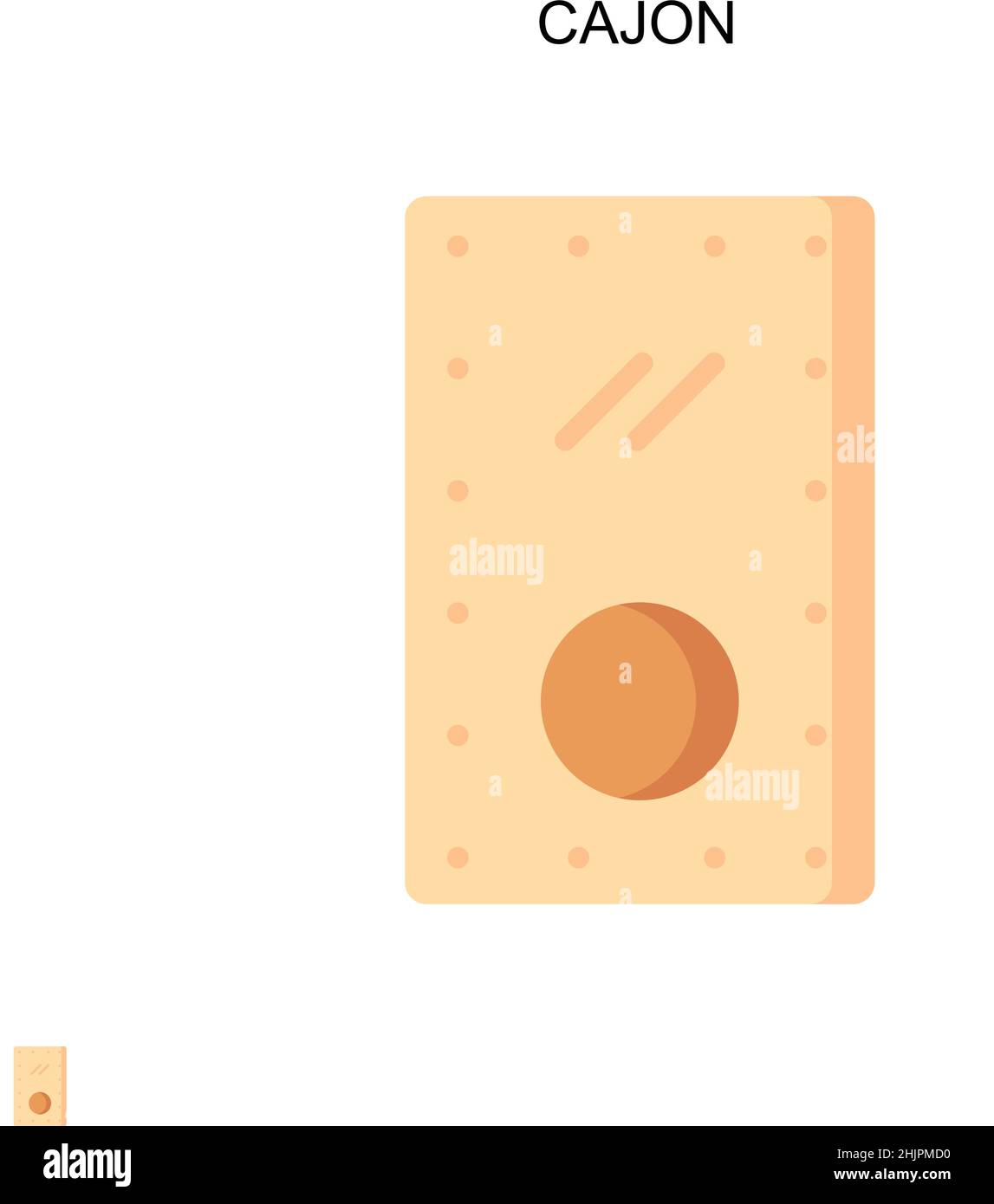 Icône de vecteur simple Cajon.Modèle de conception de symbole d'illustration pour élément d'interface utilisateur Web mobile. Illustration de Vecteur