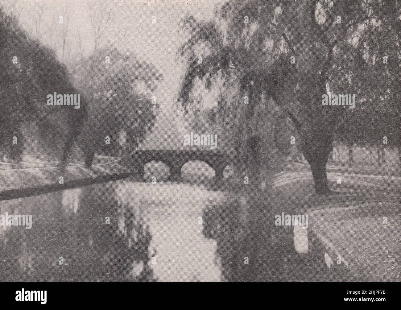 Après-midi de printemps sur les « dos » par les jardins de Trinity. Cambridge (1923) Banque D'Images