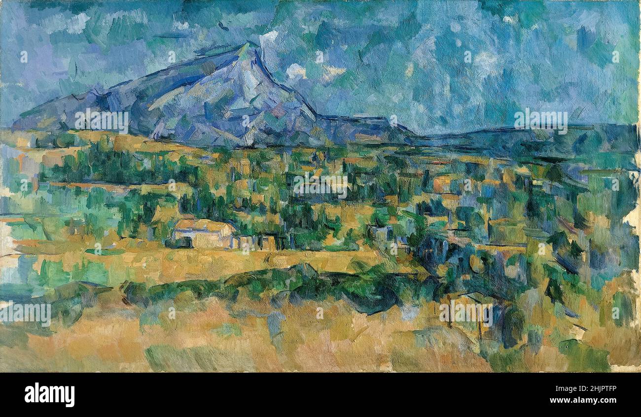 Mont Sainte-victoire, peinture paysagère de Paul Cézanne, 1902-1906 Banque D'Images